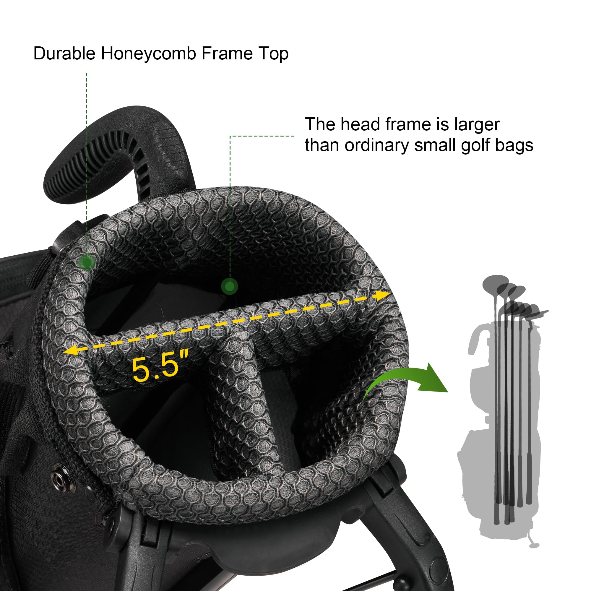 Amazon.co.jp: KVV ゴルフスタンドバッグ 3ウェイディバイダー付き